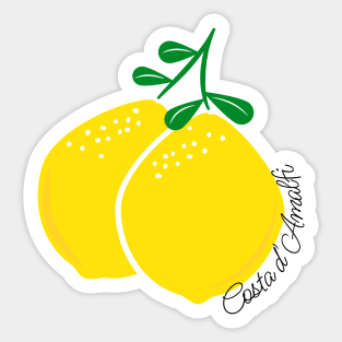 Costa D'Amalfi Zest: Vibrant Lemon Illustration Sticker